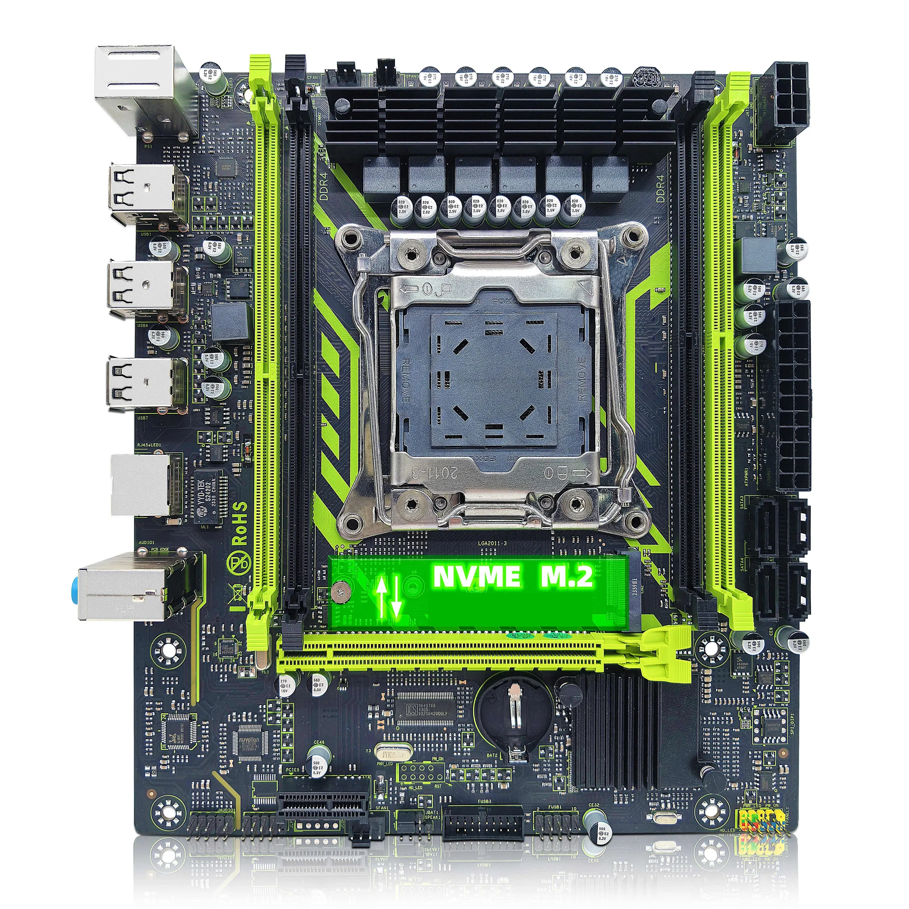 Color: Orange, Ships From: CHINA - To ZSUS X99-8D4 Motherboard Set Kit With LGA2011-3 Xeon E5 2650 V4 CPU DDR4 16GB (1*16GB) 2133MHZ RAM Memory NVME M.2 SATA