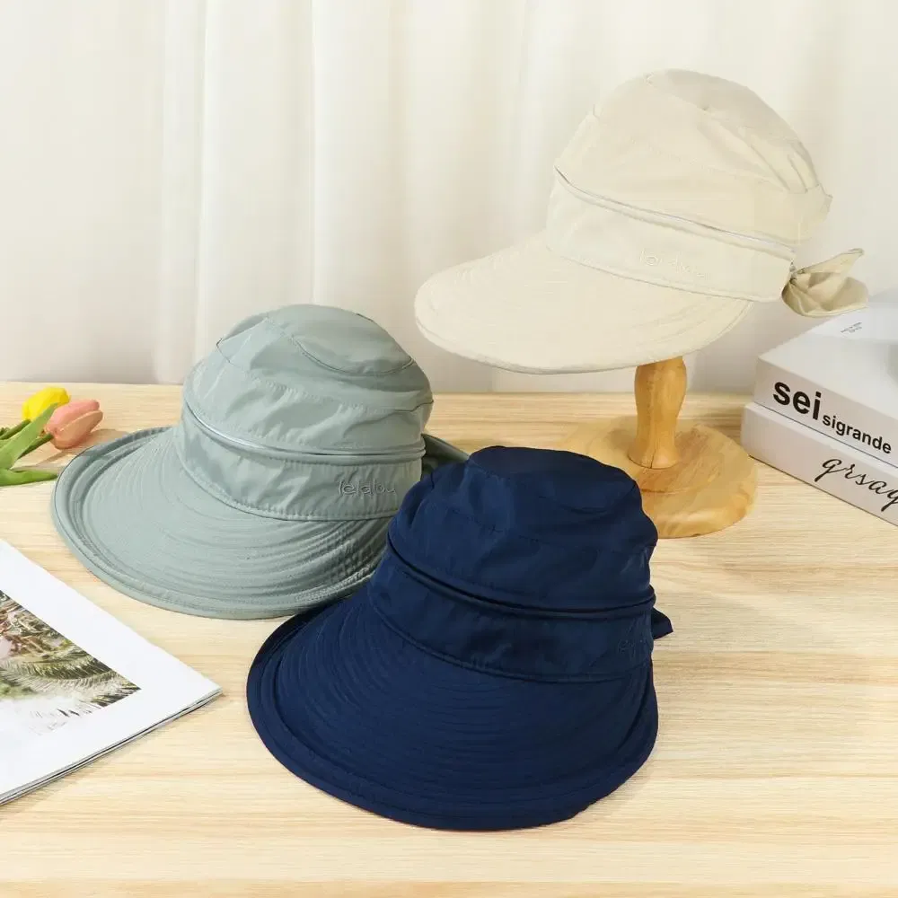 Color: green - Women Ladies Outdoor Cap Anti-UV Summer Visor Sun Hat Wide Brim Beach Hat