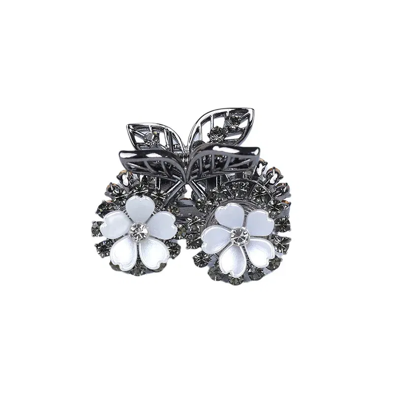 Color: black - Super Fairy Sakura Cherry Clip Small Size Girl Bangs Clip Side Clip Top Clip Fashionable Hairpin Hair Accessories