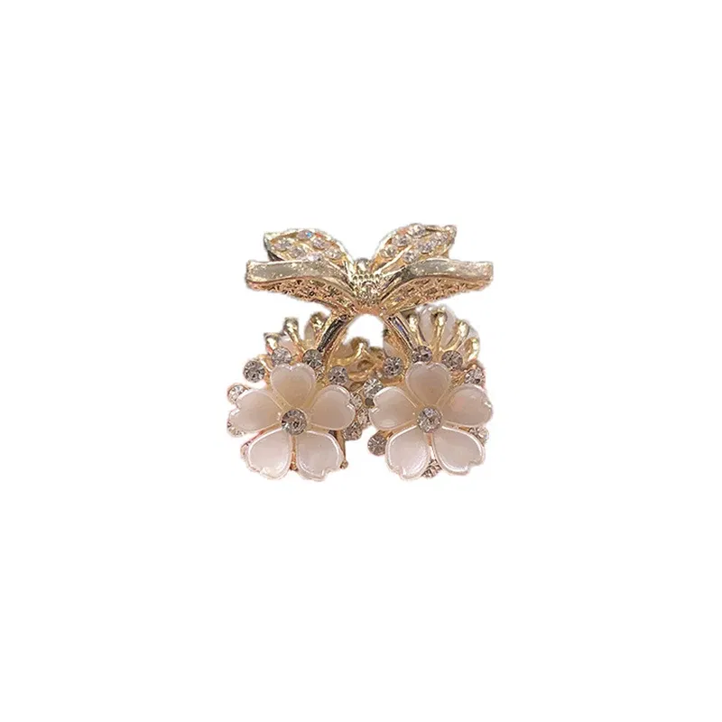 Color: black - Super Fairy Sakura Cherry Clip Small Size Girl Bangs Clip Side Clip Top Clip Fashionable Hairpin Hair Accessories