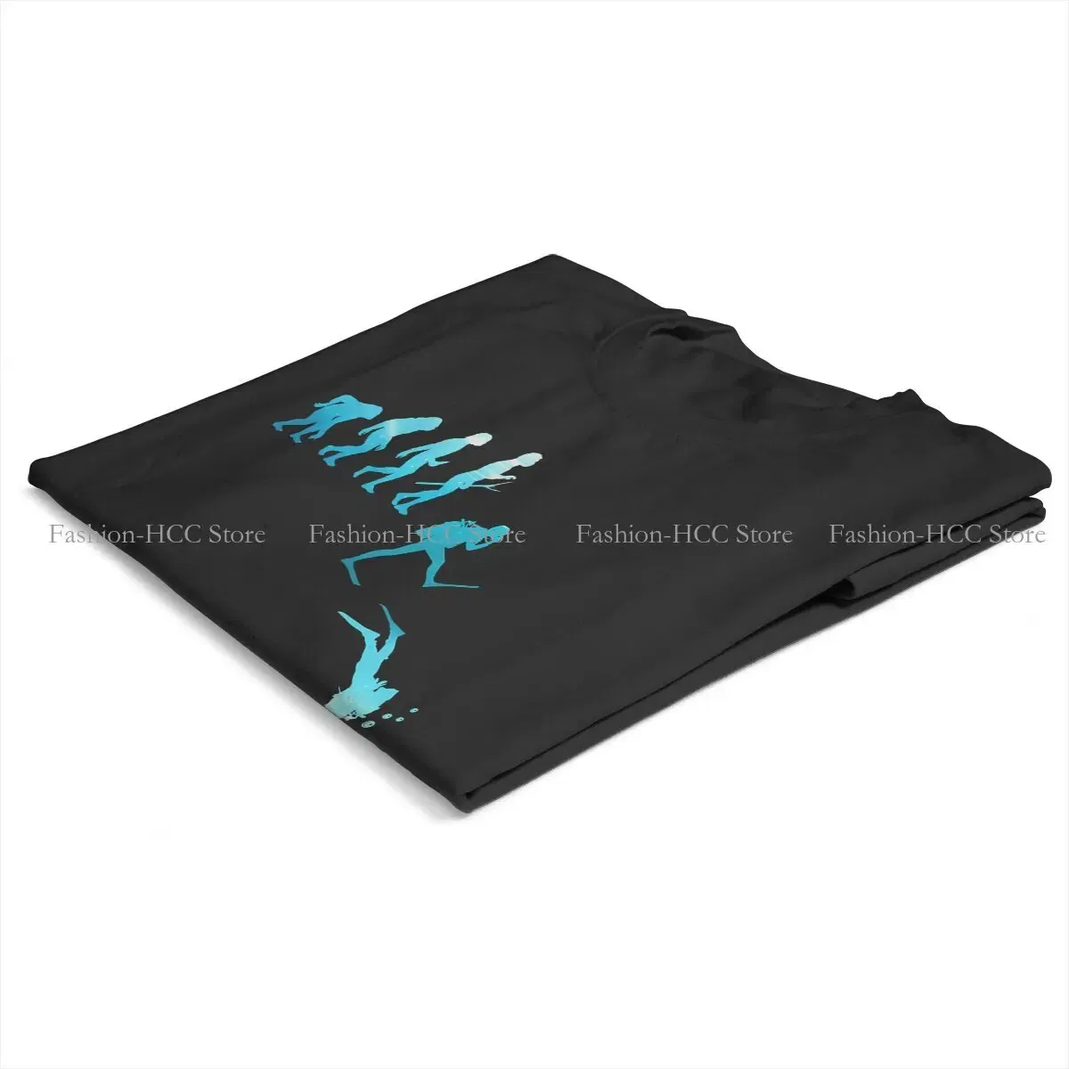 Color: black, Size: S - Evolution Polyester TShirts Scuba Diving Print Homme T Shirt Hipster Clothing