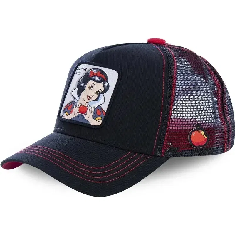 Color: wine red, Size: Adjustable - Hot Sale Unisex Anime Cartoon Cap Disney Embroidery Baseball Cap Men Women Trucker Hat