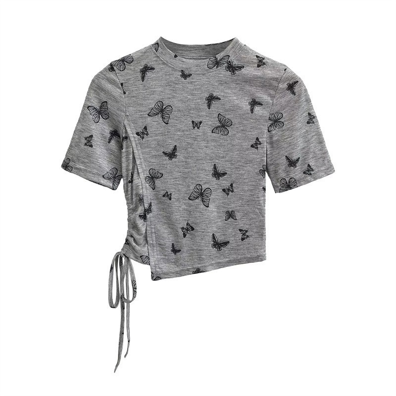Asymmetric Inked Mesh Tee