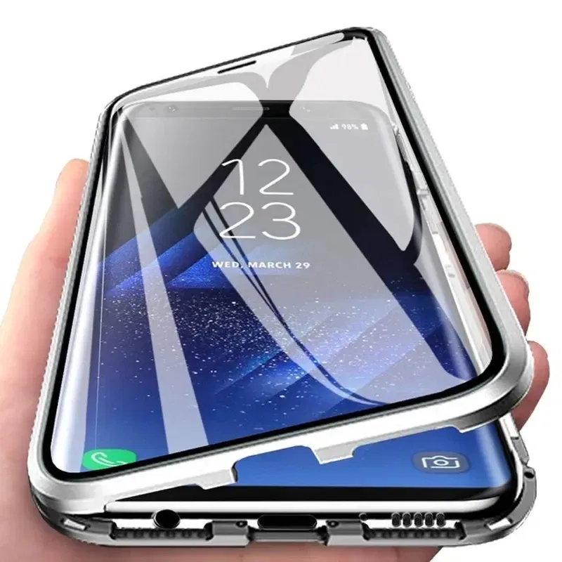 Color: green, Bundle: Case & Screen Protector, Material: Microfiber - 360 Full Protection Metal Magnetic Case For Honor X9b X6 X8A 5G X9 4G X9A 5G Double-Sided Glass Transparent Cover Cases