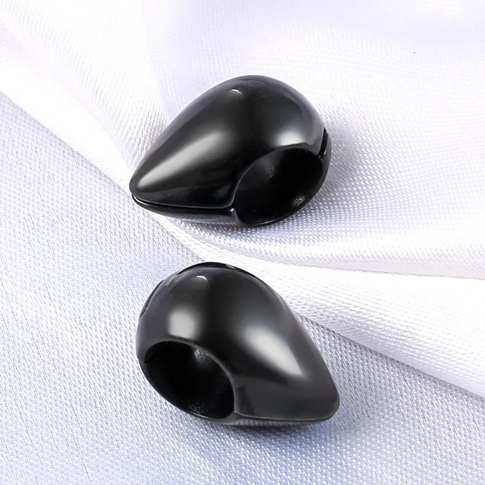 Metal color: Rhodium Plated, Main Stone Color: WHITE - Giga 00g Teardrop Stainless Steel Ear Expander Weights Gauges For Women, 10mm Ear Stretcher Hanger Piercing Body Jewelry