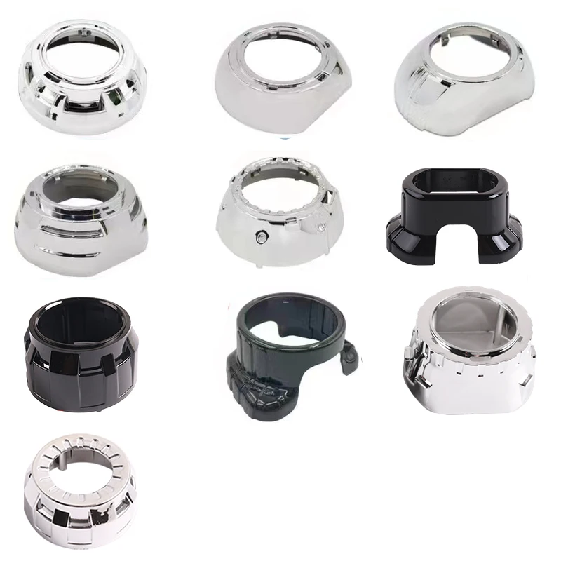 Color: Gold - SANVI 2.5INCHES 3INCHES BI XENON/LED Projector lens mask  shrouds Car light accessories