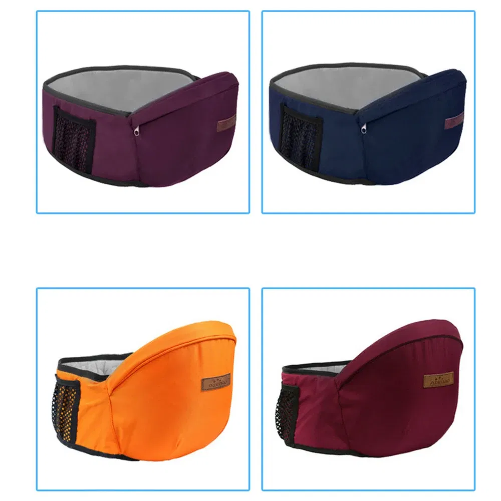 Color: Red - Baby Carrier Waist Stool Walkers Baby Sling Hold Waist Belt Backpack Hipseat Belt Kids Adjustable Infant Hip Seat