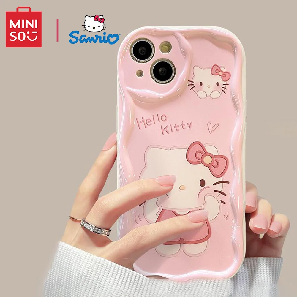 Color: black, Material: PC - Miniso Sanrio Collaboration Hello Kitty Phone Case For Samsung Galaxy S10 S20 S21 S22 S23 S24 FE Plus Ultra Note 20 Phone Case