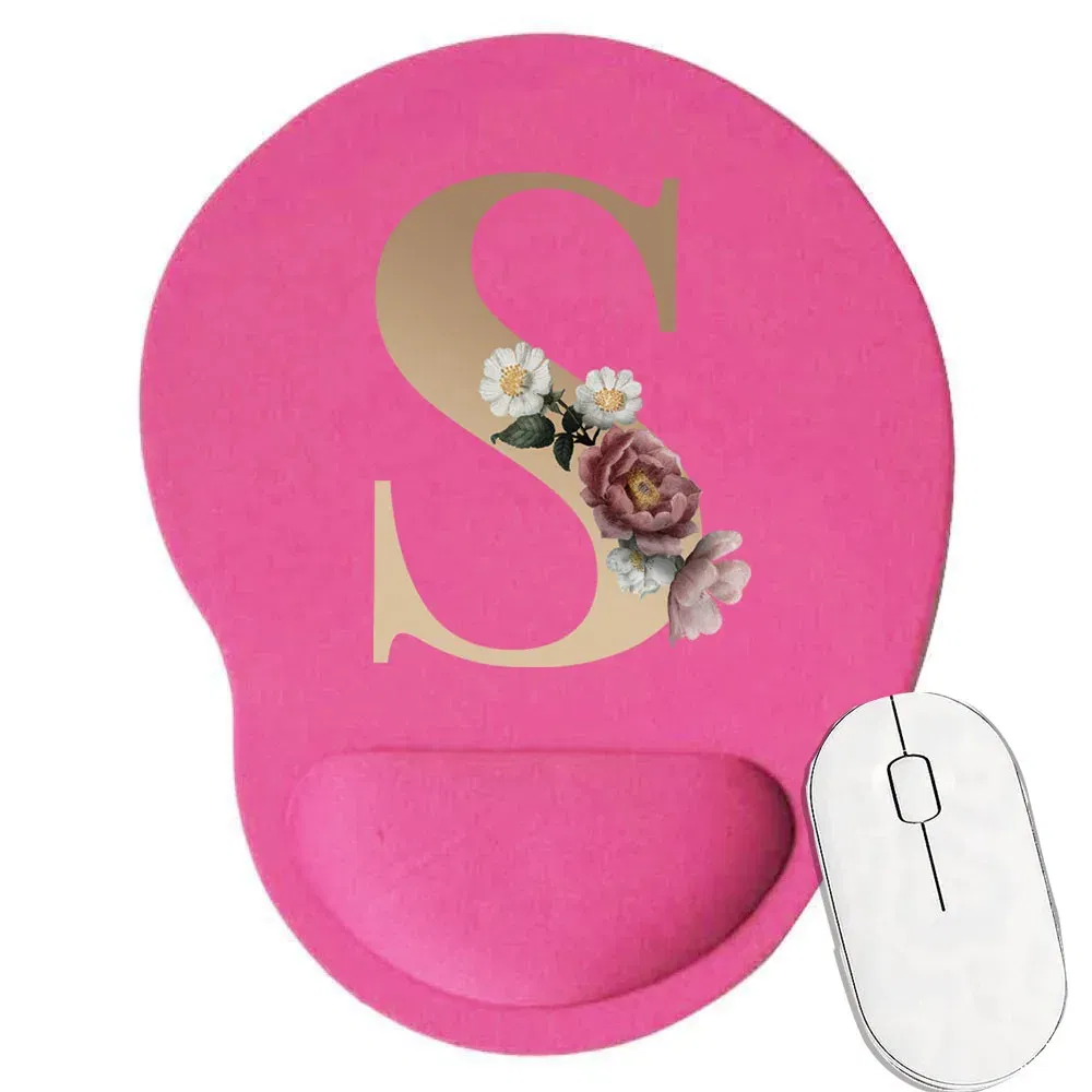 Color: BROWN - Mouse Pad Gaming MousePad Premium Mousepad Speed and Control Desk Pad Pink Mouse Mat High-Grade Desk Mat Gold Letter Series