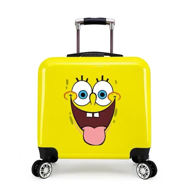 Color: GRAY, Luggage Size: 18Inches 450mm - New boy cartoon trolley case kids suitcase rolling luggage girl lovely trolley box children school luggage bag with wheels