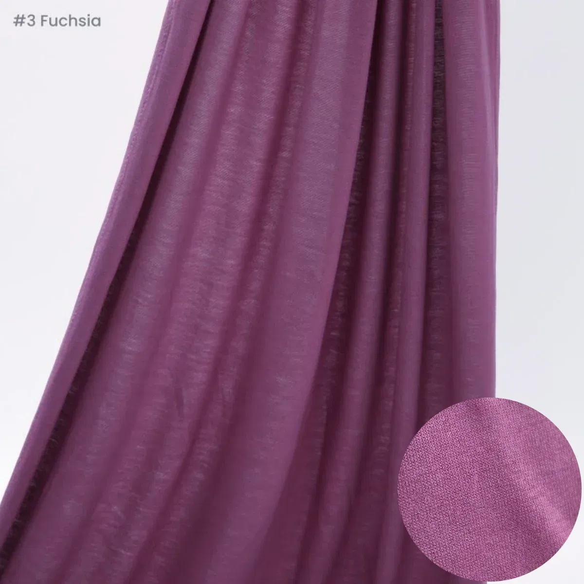Color: Fuchsia - Premium Instant Jersey Hijab Scarf Solid Muslim Long Scarves Turban Shawl Elastic Cotton Arab Headscarf Head Wraps Saudi Hijabs