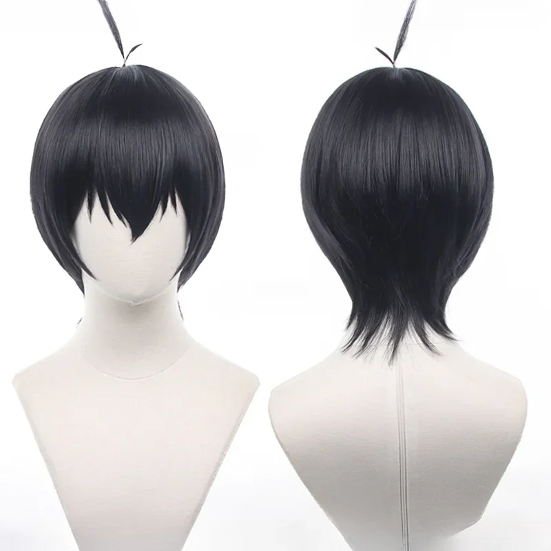 Color: Red - Anime Isagi Yoichi Cosplay Wig Short Black/Blue Cosplay Wigs Heat Resistant Yoichi Isagi Wigs Halloween Party Synthetic Wigs
