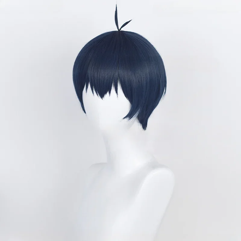 Color: Red - Anime Isagi Yoichi Cosplay Wig Short Black/Blue Cosplay Wigs Heat Resistant Yoichi Isagi Wigs Halloween Party Synthetic Wigs