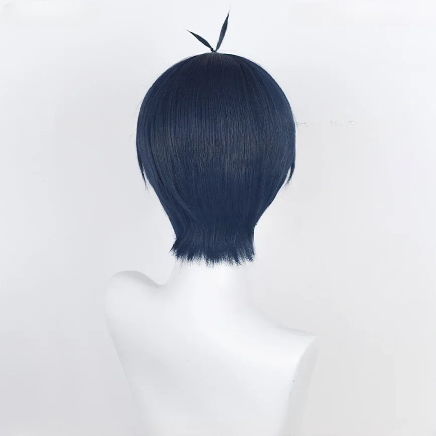 Color: Red - Anime Isagi Yoichi Cosplay Wig Short Black/Blue Cosplay Wigs Heat Resistant Yoichi Isagi Wigs Halloween Party Synthetic Wigs