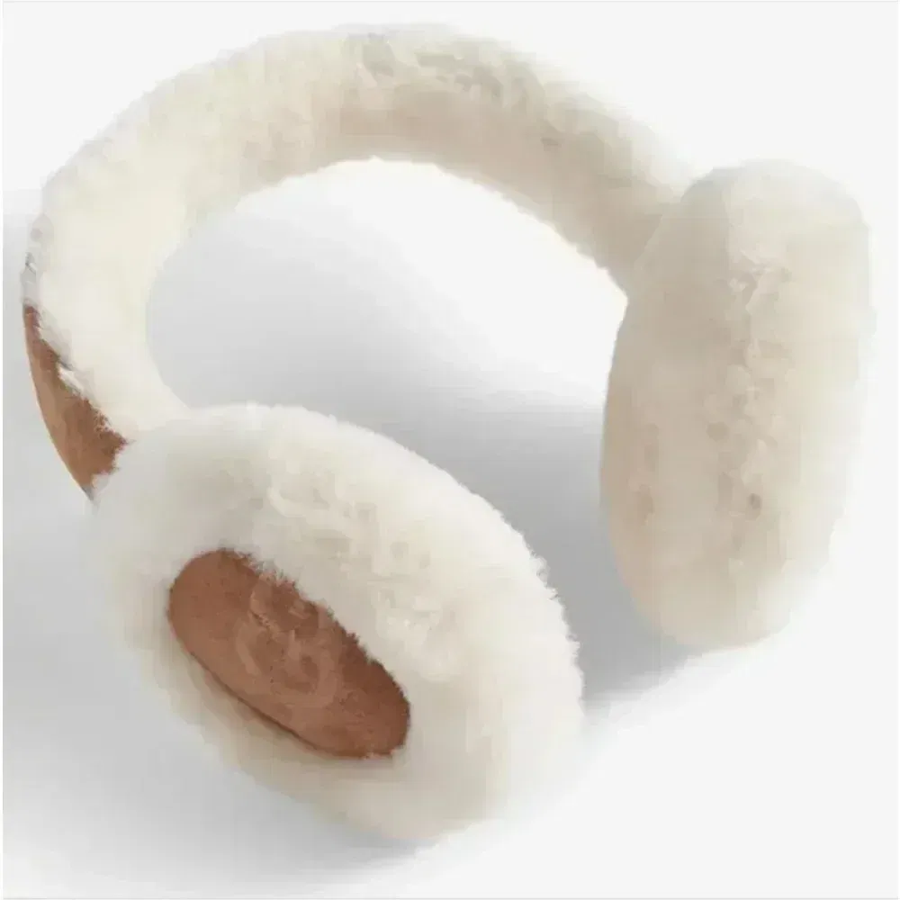 Color: WHITE - 1PC Solid Color Soft Plush Ear Warmer Winter Warm Earmuffs Fashion Ear Cover Outdoor Cold Protection EarMuffs Folding Earflap