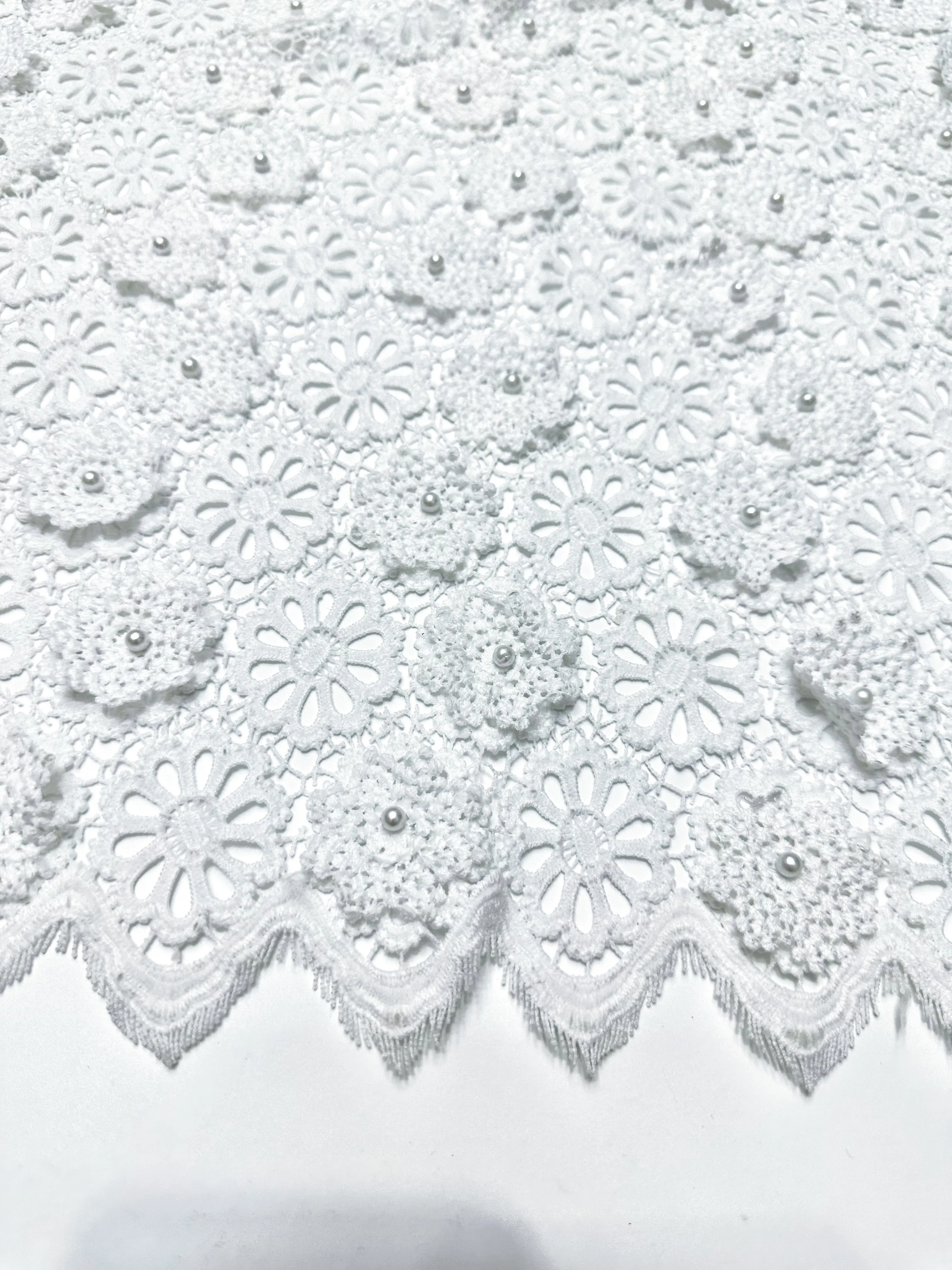 3D Large Flower Embroidery Lace Africa High Quality Lace 5yards Yarn Fabric For Fashion Women's Dresses Skirts Dresses fabric