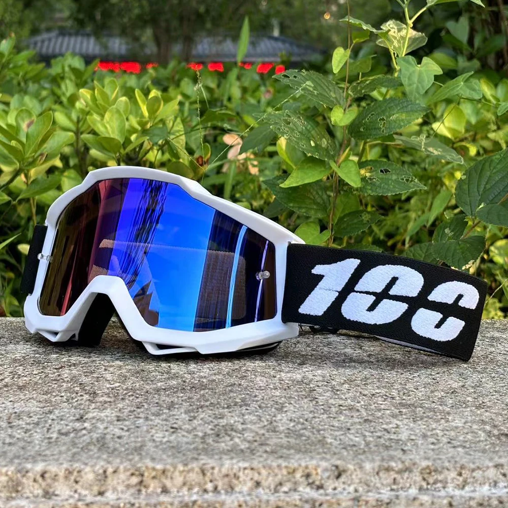 Color: Silver - MX Motorcycle Goggles Motocross Glasses Off-road Sunglasses For Man MTB ATV Mask Windproof Protection Cycling Racing Goggles