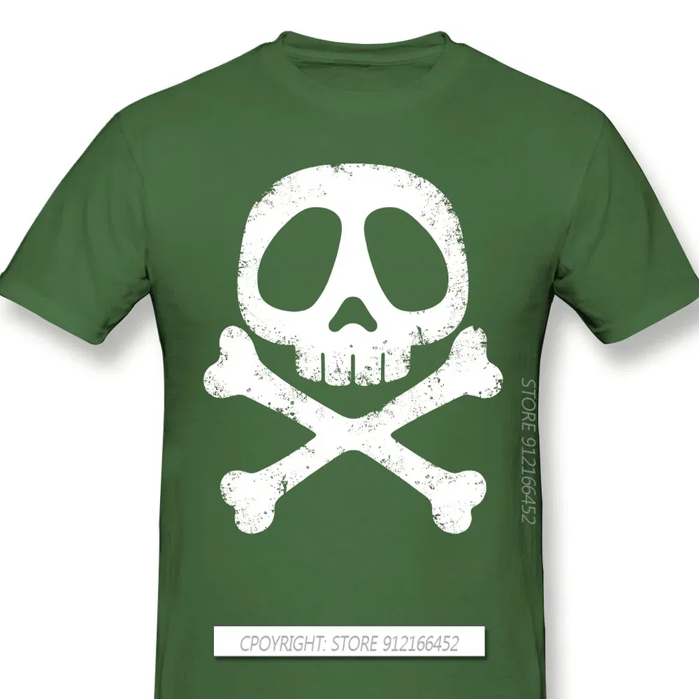 Color: army green, Size: S - Cool Black TShirt Space Pirate Captain Harlock Arcadia Kei Yuki Anime Homme T-Shirts Tee Pure Cotton Oversize Short Sleeve