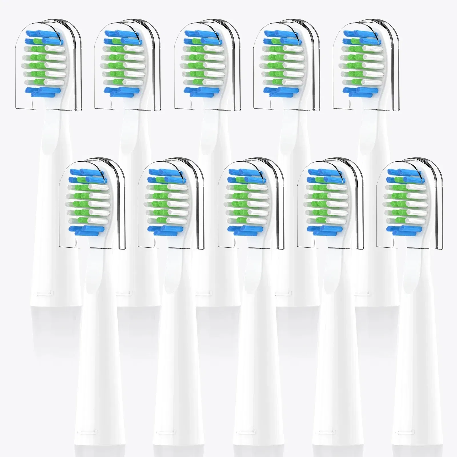Color: MULTI - 10PCS Fairywill FW-E11 E10 E6 D7S Electric Toothbrush Replacement Brush Heads,Compatible with fairywill E11 Electric Toothbrush