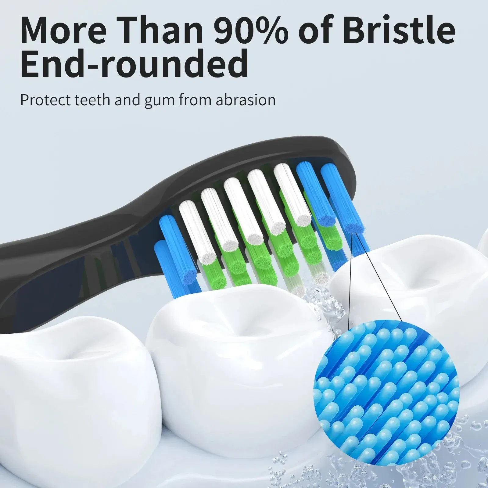 Color: MULTI - 10PCS Fairywill FW-E11 E10 E6 D7S Electric Toothbrush Replacement Brush Heads,Compatible with fairywill E11 Electric Toothbrush