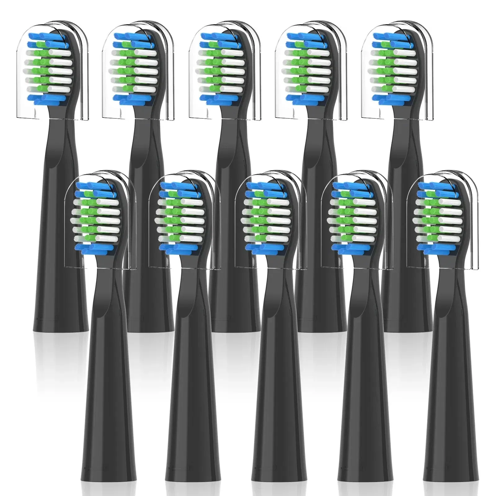 Color: MULTI - 10PCS Fairywill FW-E11 E10 E6 D7S Electric Toothbrush Replacement Brush Heads,Compatible with fairywill E11 Electric Toothbrush