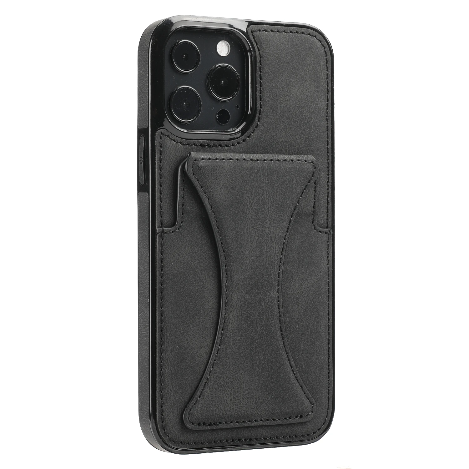 Color: black, Material: CANVAS - For iPhone 16 Pro Max Plus Case 2024 With Magnetic Leather Kickstand Card Slot Wallet Back Cover Protection Shockproof Coque