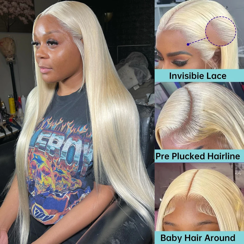 Color: #144, Ships From: CHINA, Stretched Length: 8inches, Density: 150% - 613 Blonde Lace Front Wig Human Hair 13X6 Hd Lace Frontal Wig Straight Lace Front Wigs Human Hair 13X4 Lace Front Human Hair Wig