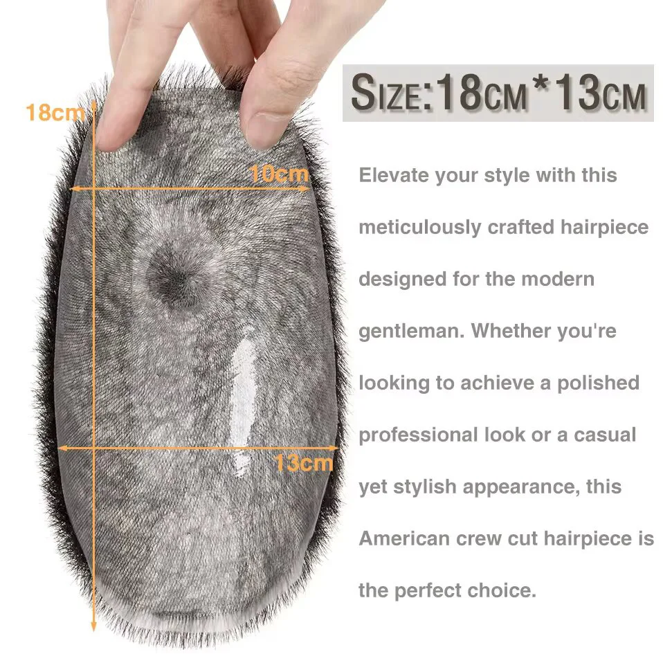 Toupee Color: 1820#, Toupee Design: free - Men's Short Hair Wig Piece with PU Around Hair Men's Wig Replacement System Prosthetic Hair Wig Male Pieces For Men Baldness