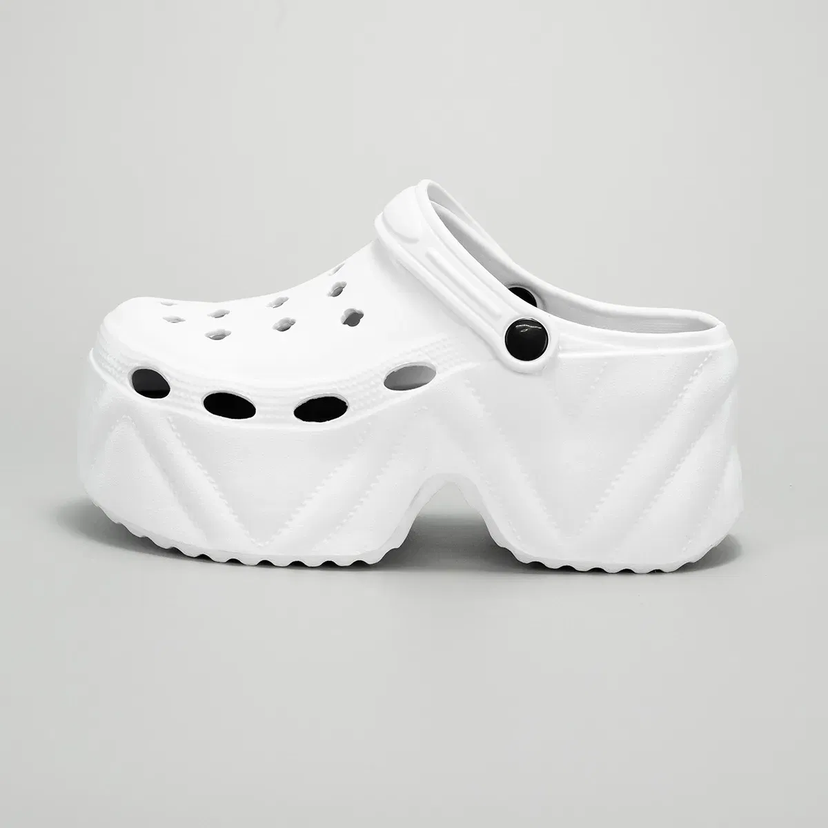 Color: Beige, Shoe Size: 4 - New summer outside wear thick bottom 9cm height increase EVA Baotou soft bottom non-slip women's breathable slippers cave shoes
