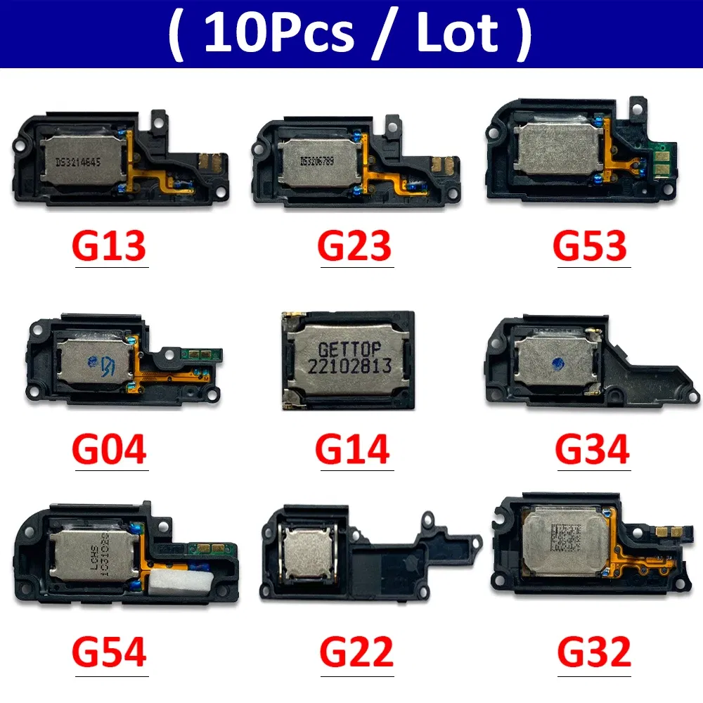 Color: Red - 10Pcs, Loud Speaker Buzzer Ringer Accessories For Motorola Moto G13 G23 G53 G04 G14 G24 G34 G54 G40 G22 G32 G52 G72 G73 G42 G82