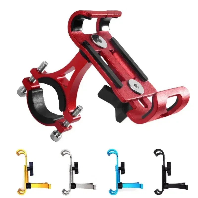 Color: Sapphire - 360 Rotate Metal Motorcycle Bicycle Phone Holder Aluminum Alloy Anti-slip Bracket Support GPS Clip Bike Phone Stand for iPhone