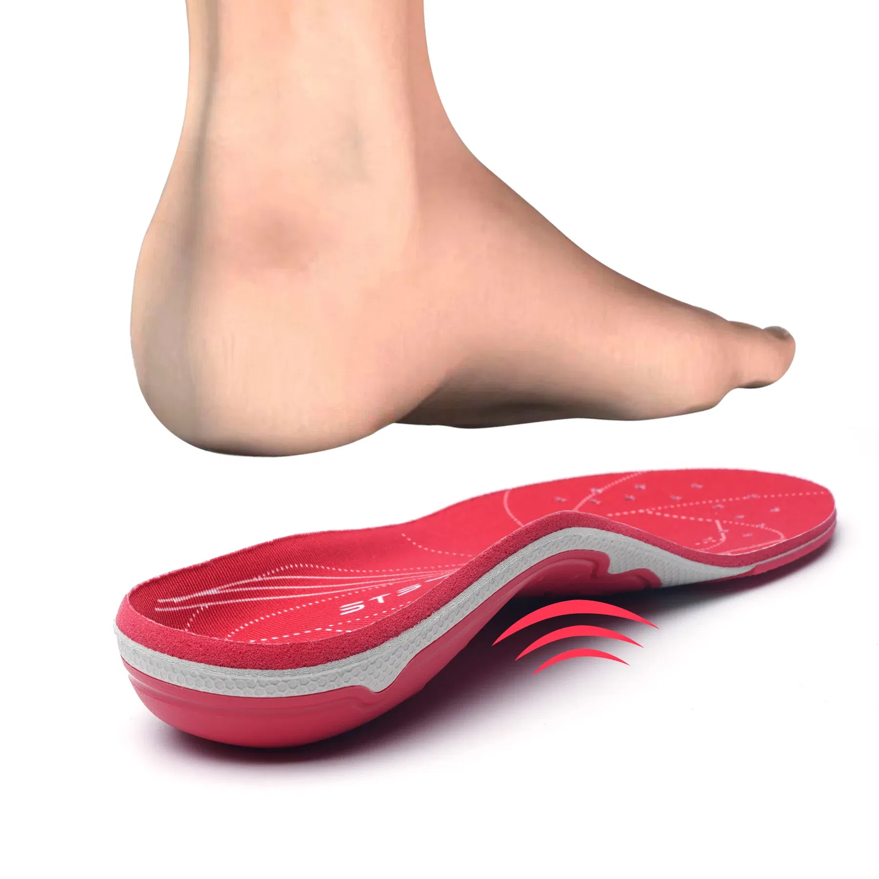 Arch Heavy Support Pain Relief Orthotics Flat Foot Heel Pads Plantar Fasciitis Work Boots Insole Inserts for Men and Wome