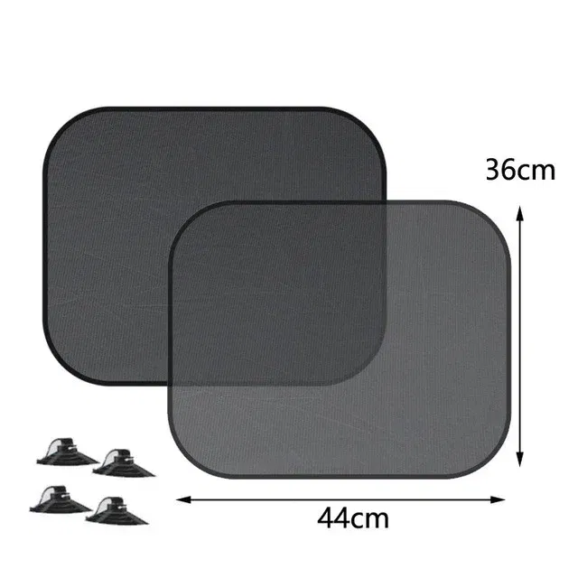 Color: WHITE, Ships From: CHINA - Car Sun Shade UV Protection Folding Auto Rear Window Sunshade 100x50cm Universal Mesh Back Window Visor with Suction Cups