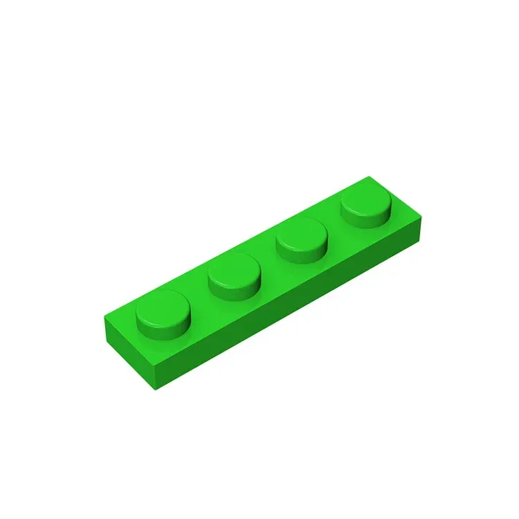 Color: Light Blue - Gobricks 10PCS MOC Bricks Parts Plate 3710 1x4 Compatible Assembles Particles For Building Blocks DIY Bricks Educational Toys