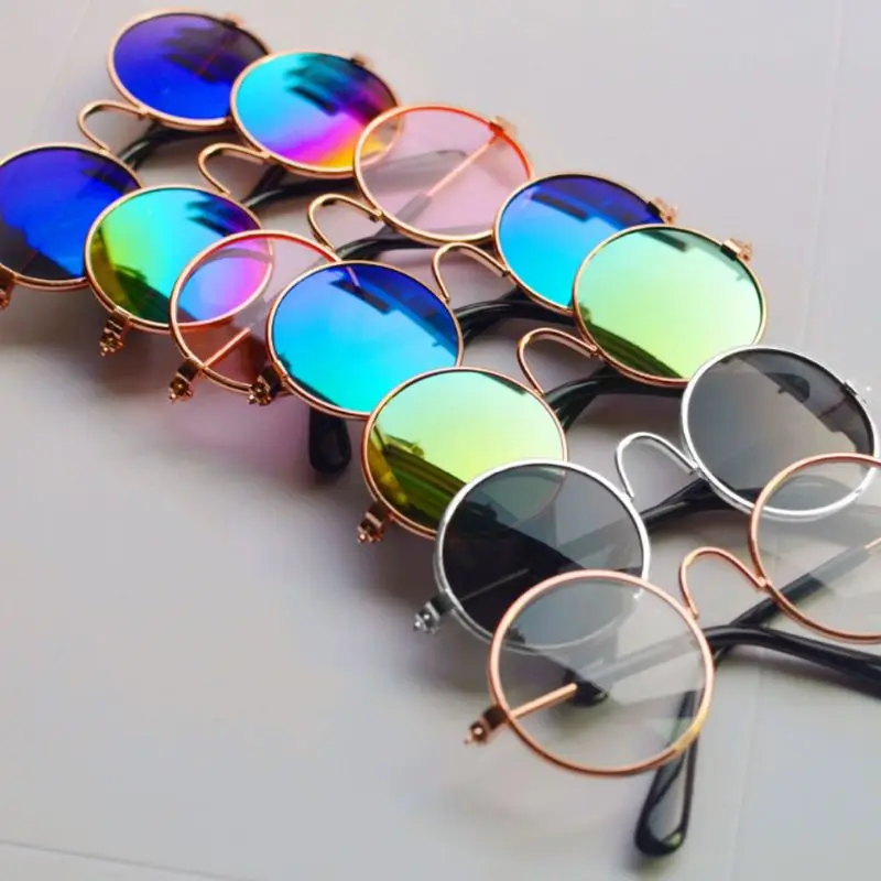 Color: Sky blue - Doll Cool Glasses Pet Sunglasses For BJD Blyth American Grils Toy Photo Props Dropship