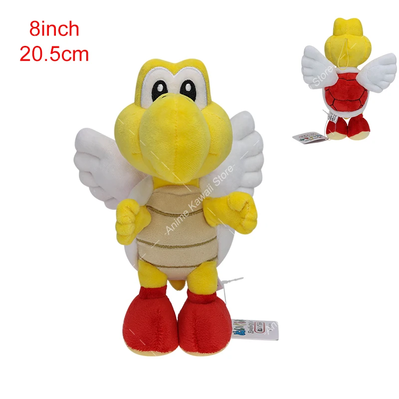 Color: Orchid - Super Mario Plush Toy Koopa Troopas Red Green Turtle Tortoise Kawaii Dry Bones Stuffed Animal Doll for Children Christmas Gifts