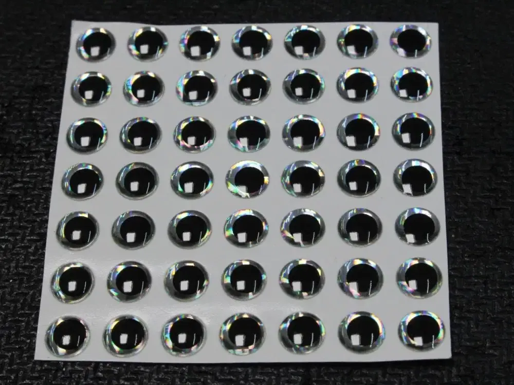 Color: PURPLE - wLure 4mm 5mm 6mm 7mm 8mm 9mm 3D Silver Black Hard Fishing Eyes for Blank Lures Variant Size Selection Fishing Tackle UPES
