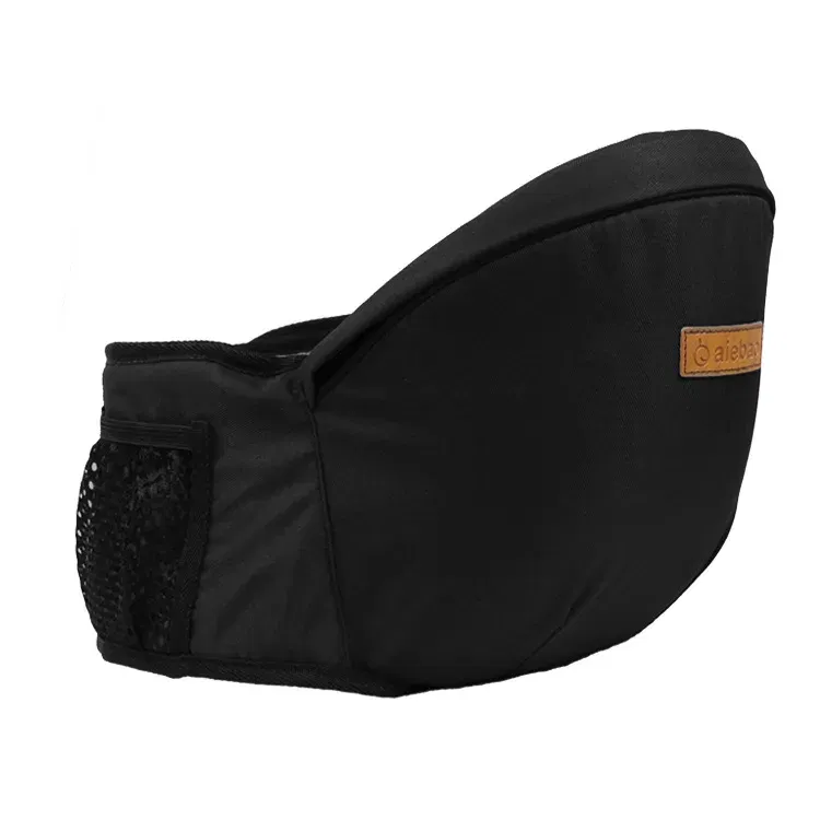 Color: black - Baby Carrier Waist Stool Walkers Baby Sling Hold Waist Belt Backpack Hipseat Belt Kids Adjustable Infant Hip Seat