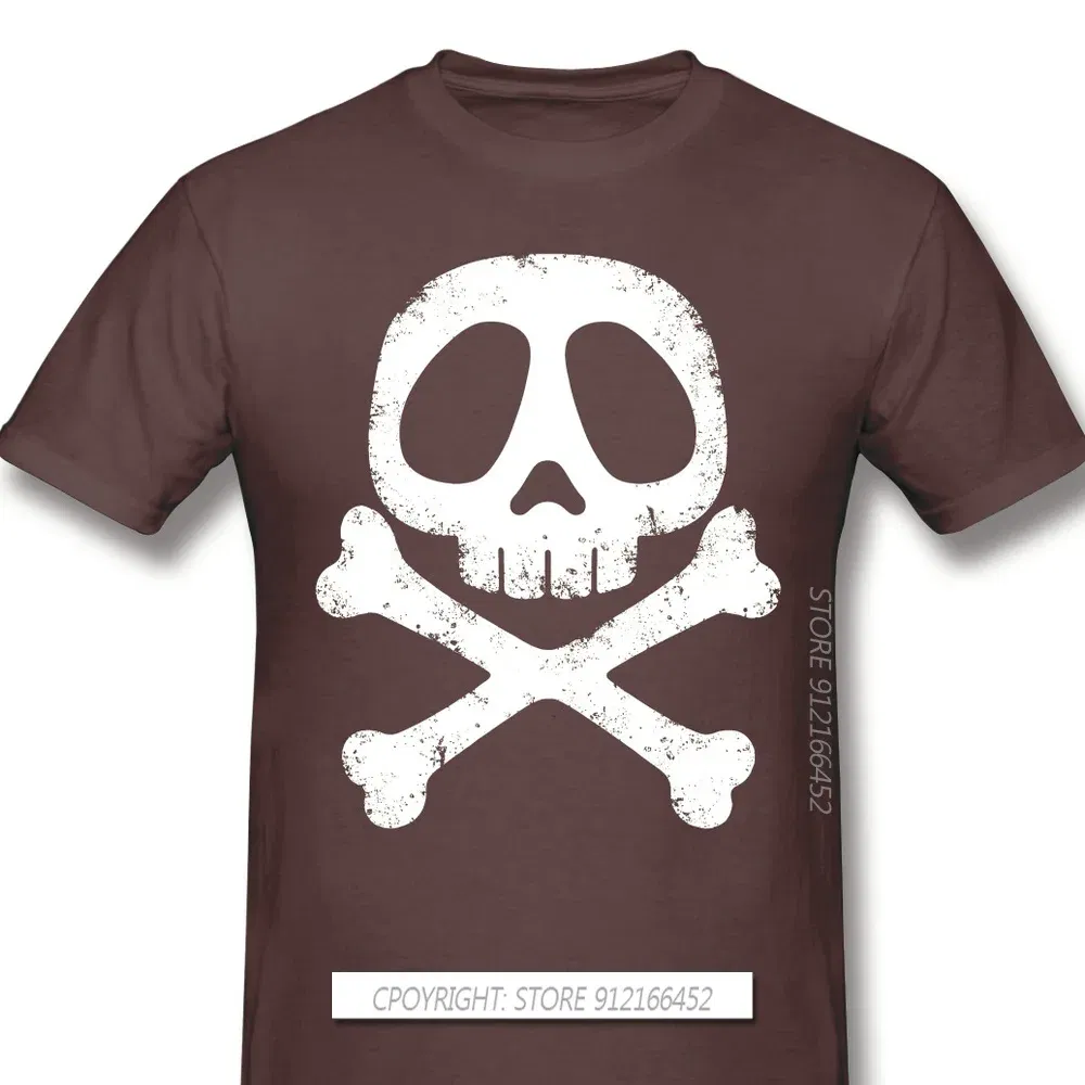 Color: Brown, Size: XXL - Cool Black TShirt Space Pirate Captain Harlock Arcadia Kei Yuki Anime Homme T-Shirts Tee Pure Cotton Oversize Short Sleeve