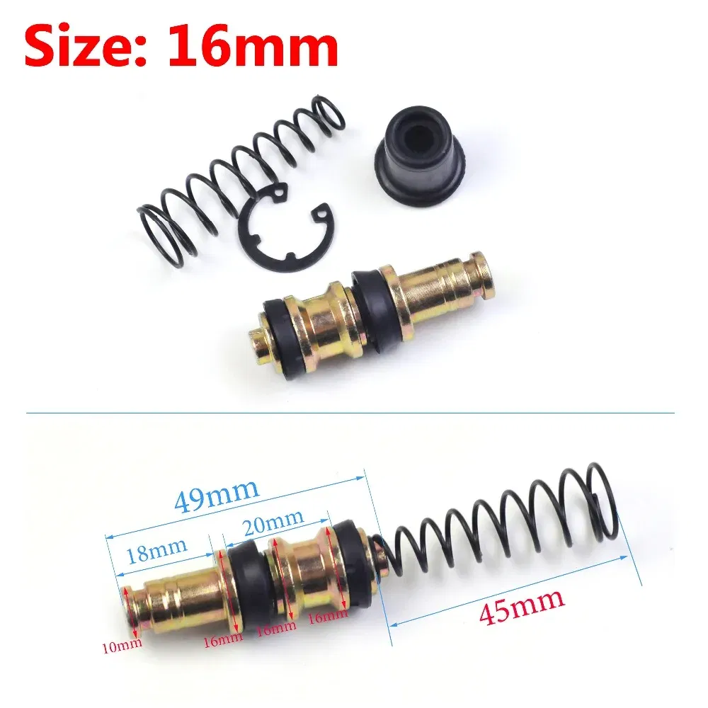 Color: MULTI - Motorcycle Clutch Brake Pump Piston Plunger Repair Set Master Cylinder Piston Rigs Repair Fit Motocros/Scooter Brake Accessories