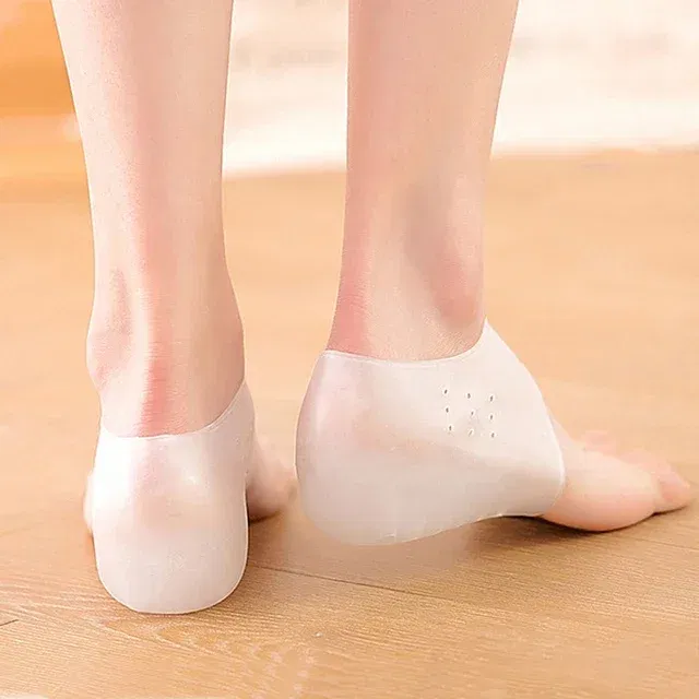 Color: GRAY, Shoe Size: 0.5, Ships From: CHINA - Silicone Height Increase Insoles for Man Woman Shoes Lift Insert Gel Shoe Pads With Breathable Holes Invisible Height Heel Socks