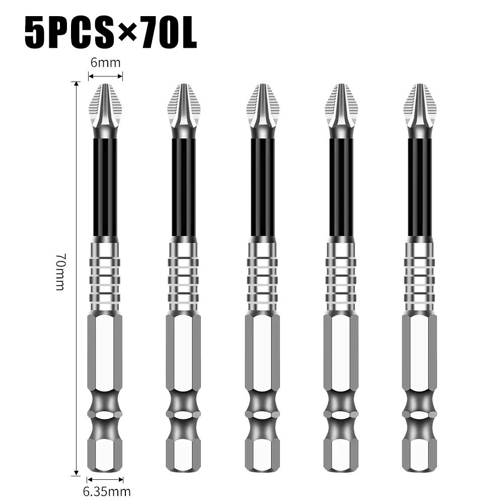 Color: Lavender - K5 Non-slip High Hardness Bit S2 Strong Magnetic 5A Black Non-slip Cross Head Electric Drill Electric Screwdriver Bit