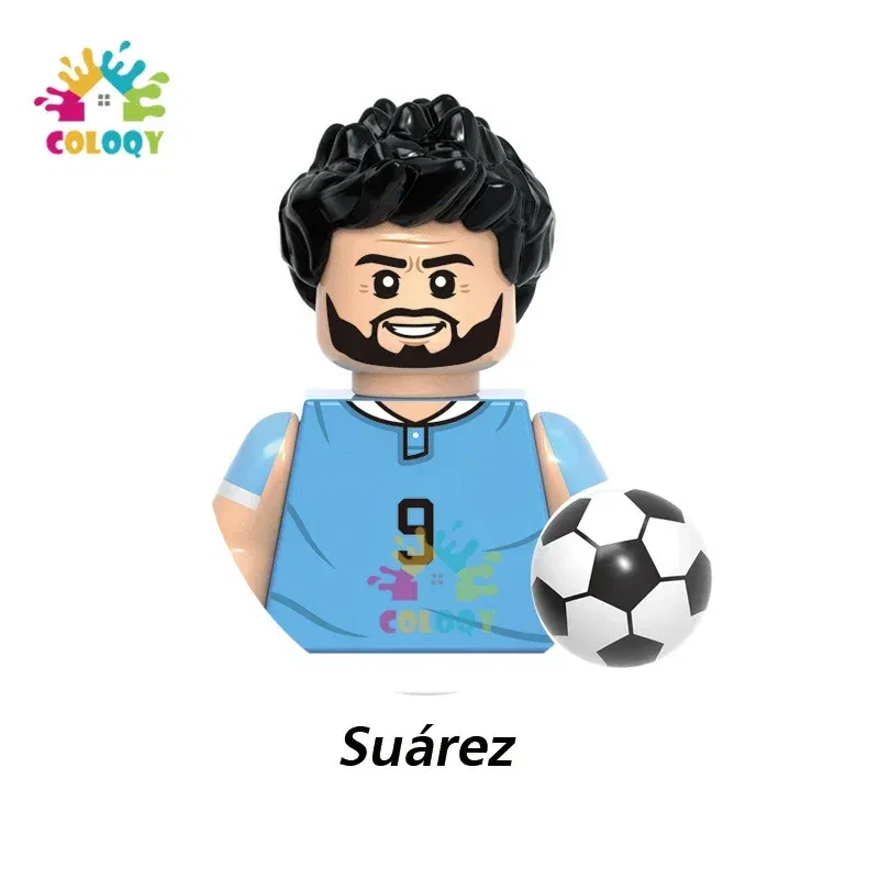 Color: Gold, Ships From: CHINA - Kids Toys Football Stars Building Blocks Sport Player Bailey Messi Ronaldo Mini Action Figures Toys For Kids Christmas Gifts