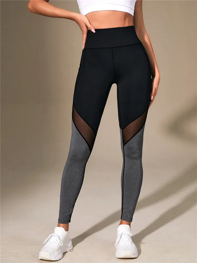 Size: M - Women Gym Yoga Butt Lifting Leggings High Waist Quick Dry Sports Pants With Elastic Waistband Exercise Trousers Workout Leggings