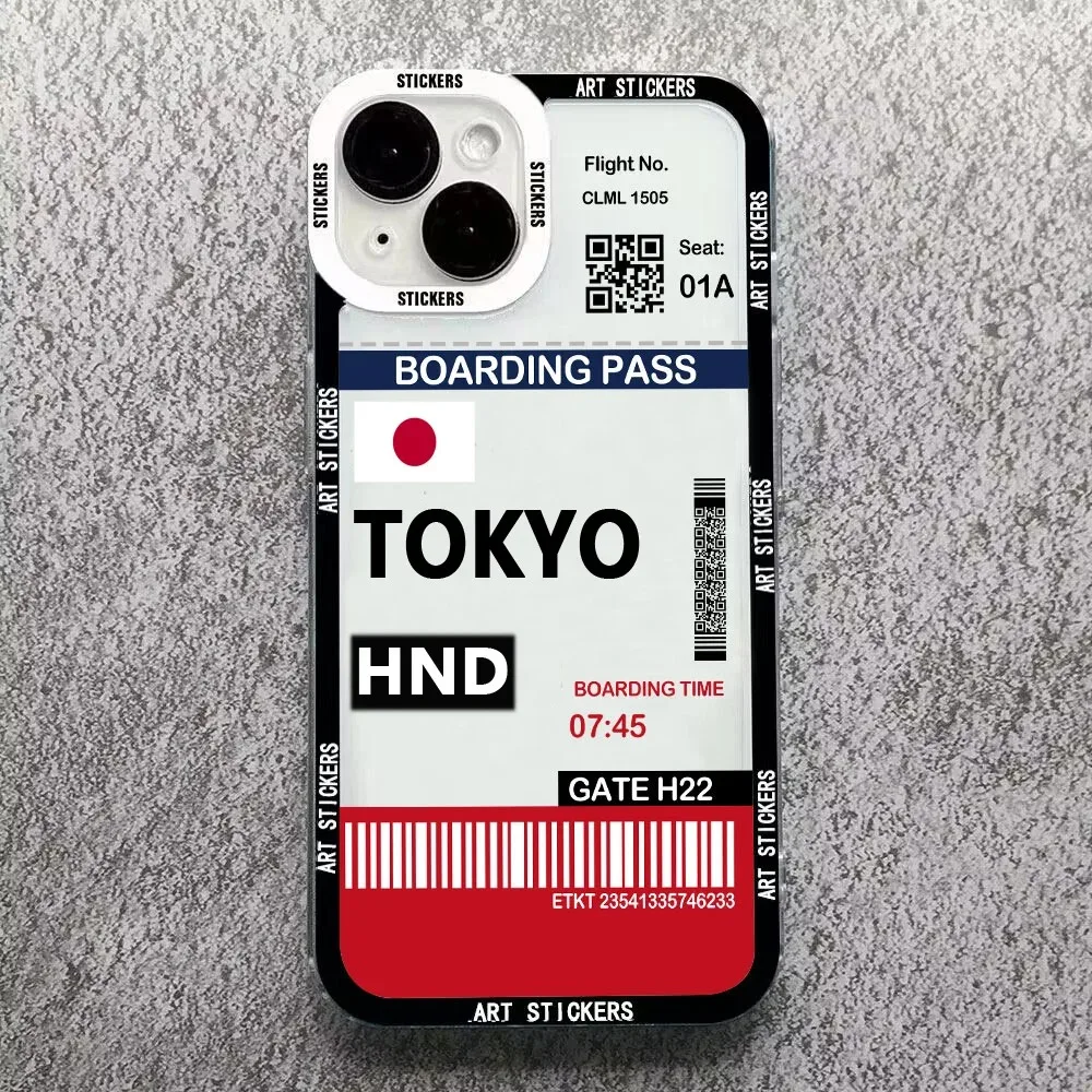 Color: Gold, Material: PVC - World City Travel Ticket Label Phone Case For Samsung Galaxy S10 S20 S21 S22 S23 S24 FE Plus Ultra Note 20 New York Paris