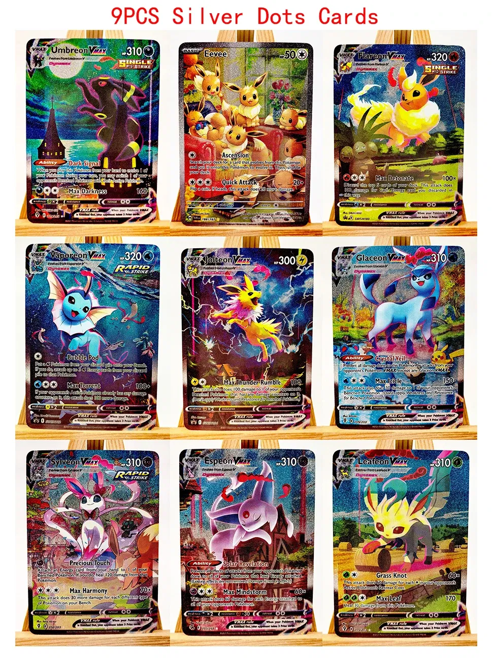 Color: SIX - Umbreon Eevee Sylveon Leafeon Glaceon Toys Hobbies Hobby Collectibles Game Collection Anime Cards