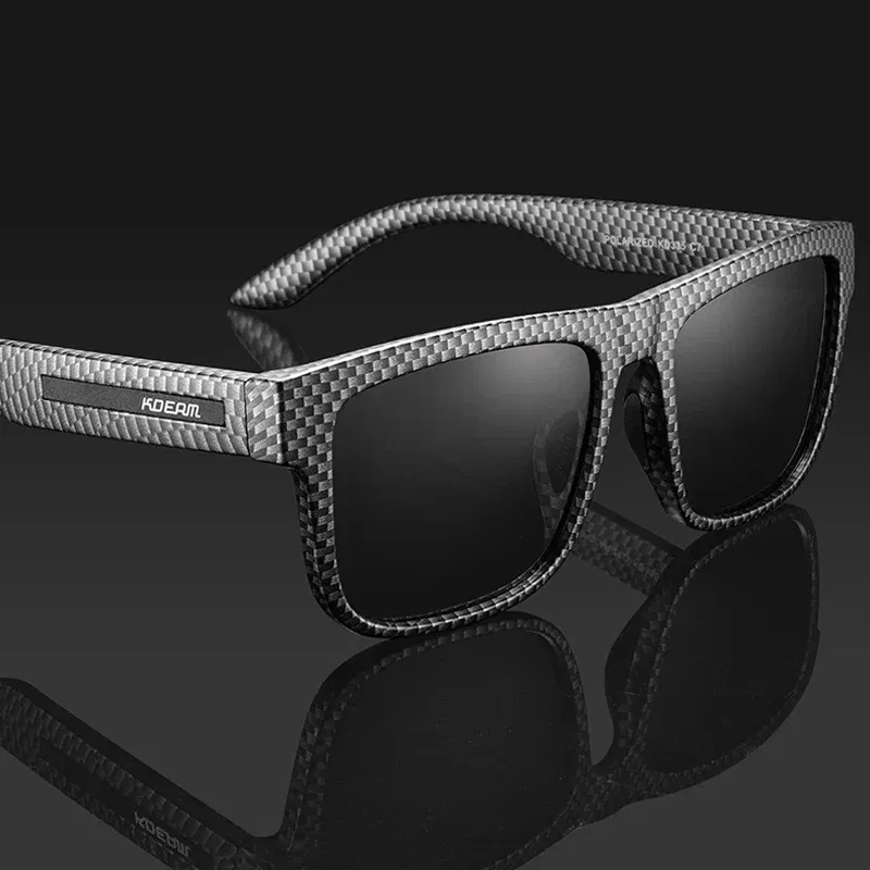 Lenses Color: PURPLE, Frame Color: WHITE - 2024 KDEAM New Polarized Sunglasses For Men UV400 Protection Lens Black Grey Frame Driving Sun Glasses Fishing Eyewear