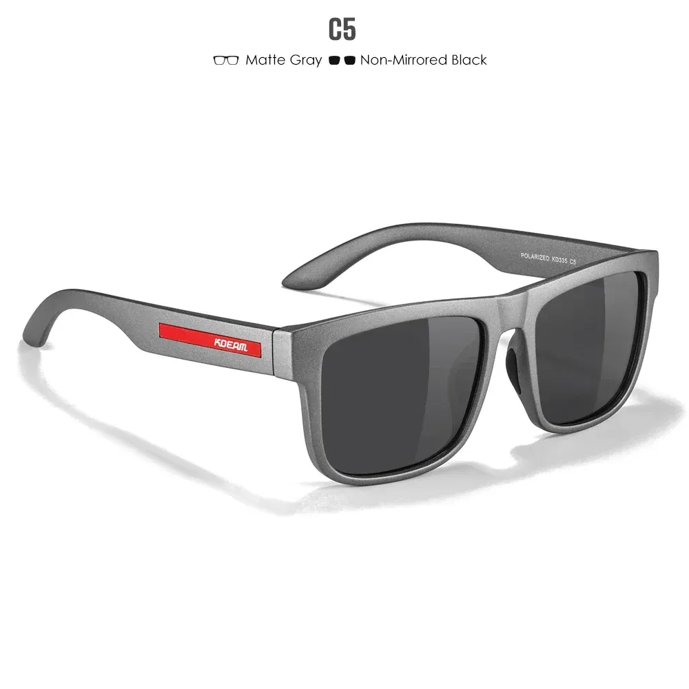 Lenses Color: PURPLE, Frame Color: WHITE - 2024 KDEAM New Polarized Sunglasses For Men UV400 Protection Lens Black Grey Frame Driving Sun Glasses Fishing Eyewear