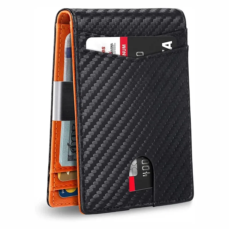 Color: black, Ships From: CHINA - Slim Wallet for Men-Leather Money Clip Mens Wallets-RFID Blocking Front Pocket Bifold Credit Card Holder
