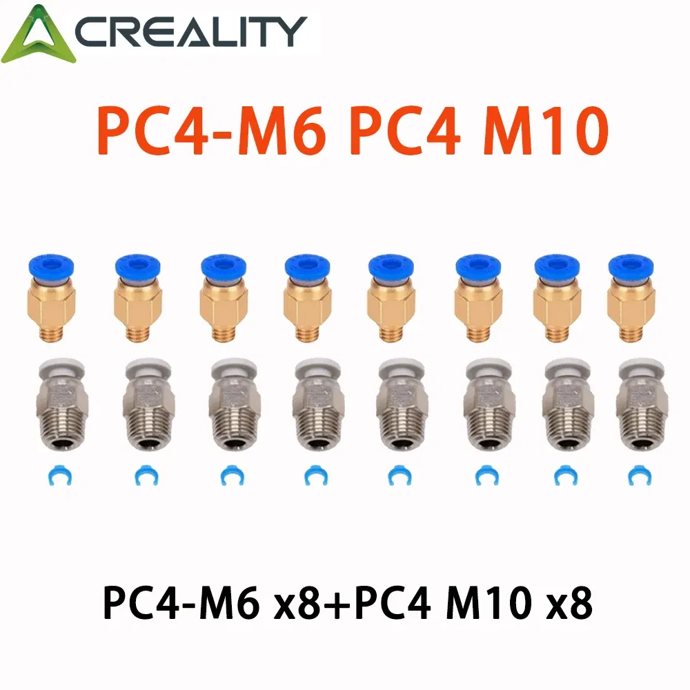 Color: WHITE - Creality 1M 2M 3D Printer PTFE Tube Bowden Tubing Upgrades with 8x PC4-M6/PC4-M10 3D Printer Bowden Tube for 1.75mm Filament